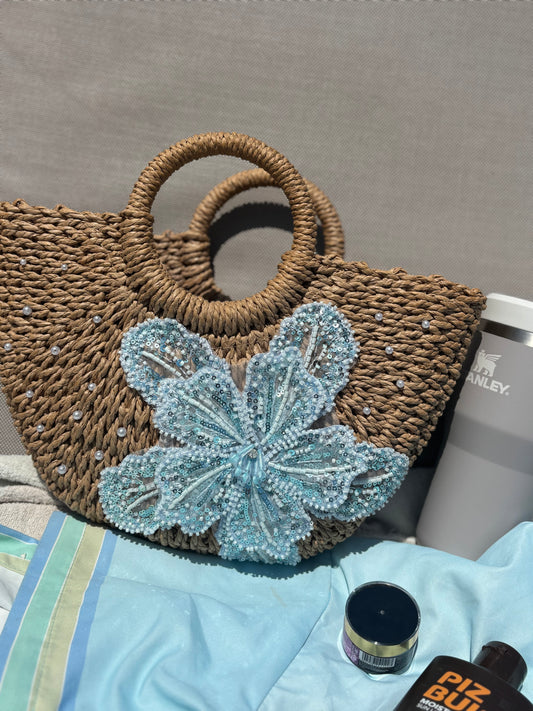 ‘FLORABELLÉ’ beach bag in BLUE