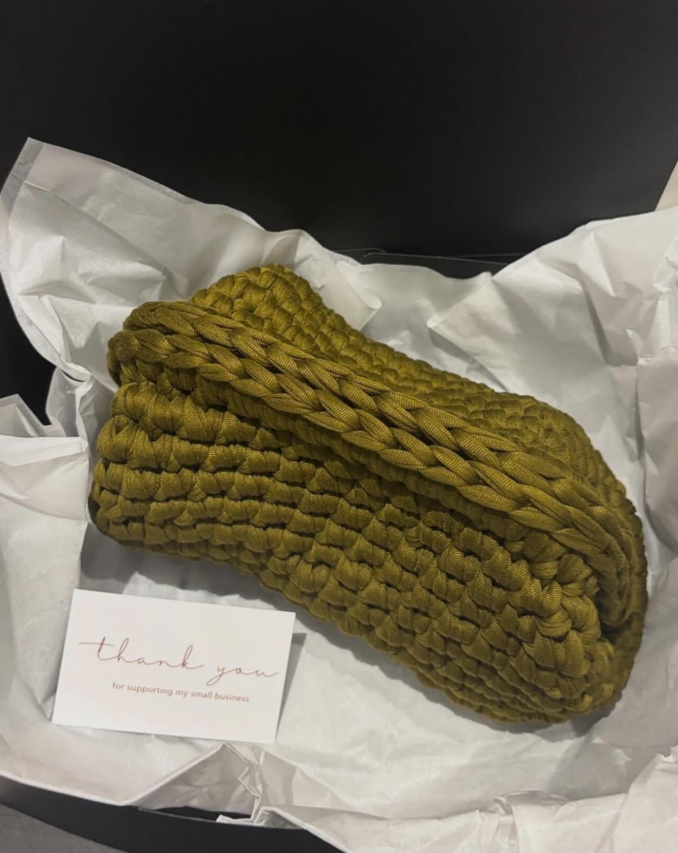 ‘WOVEN CLUTCH’ in OLIVE