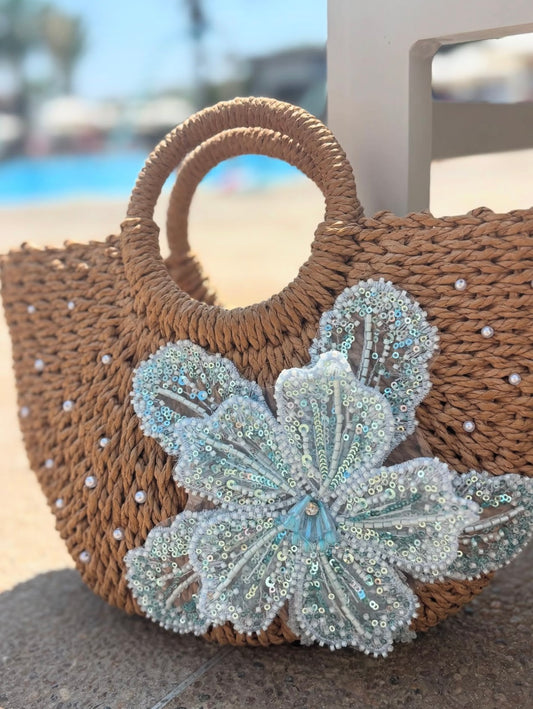 ‘FLORABELLÉ’ beach bag in BLUE